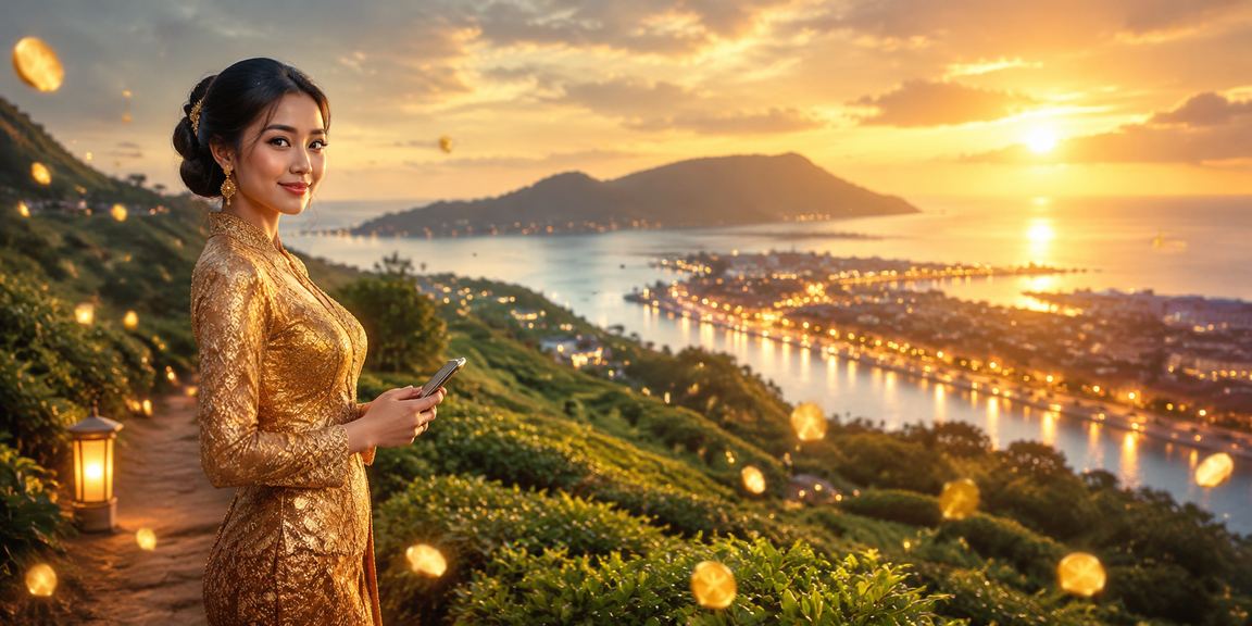 Pemain kasino mudah alih bergaya kebaya dari Kota Kinabalu menggunakan telefon pintar