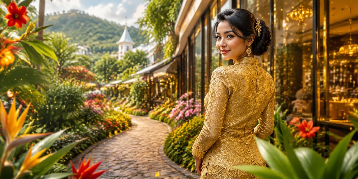 Persembahan kasino Malaysia dengan wanita mengenakan kebaya tradisional